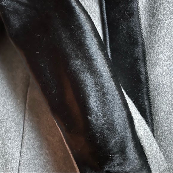 Helmut Lang Ombré Wool and Calf Hair Coat Large - Picture 7 of 8